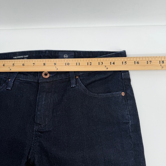 AG Adriano Goldschmied Jeans Women 28 Blue Stevie Cuff Slim Straight Denim - Picture 11 of 15